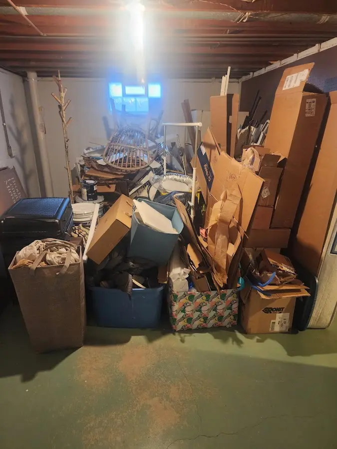 Roll-off dumpster container at job site for 20 Yard Dumpster Rental in Kingston